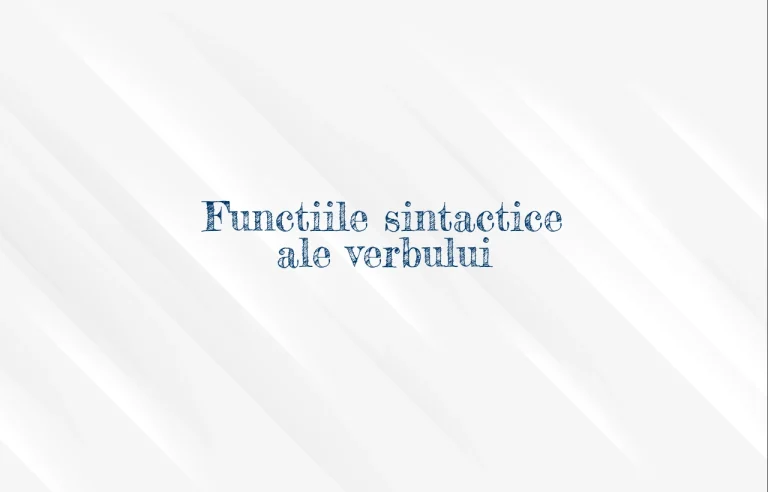 functii sintactice verb