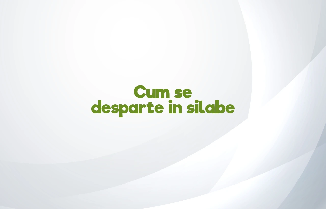 cum se desparte in silabe
