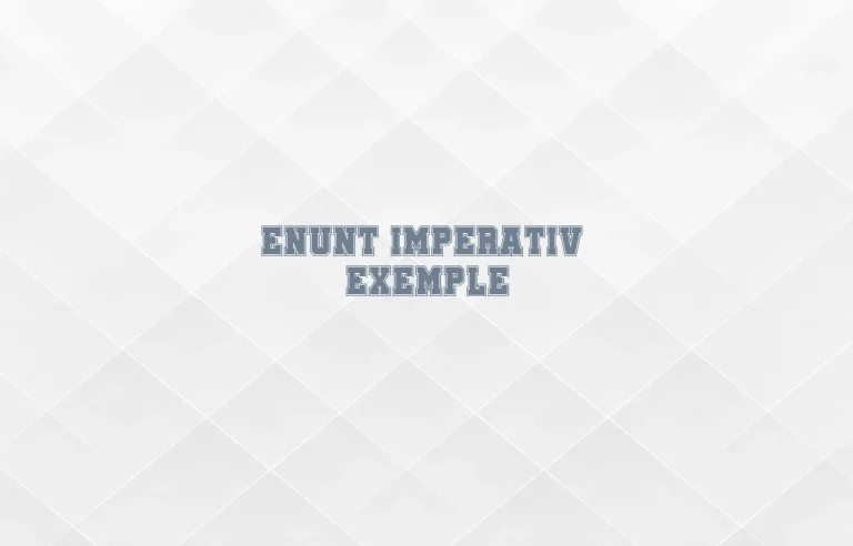 enunt imperativ exemple