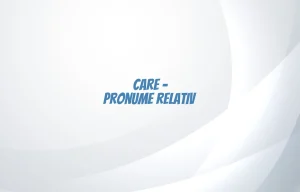 care pronume relativ