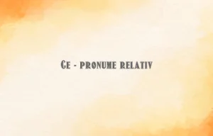 ce pronume relativ