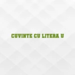 cuvinte cu litera u