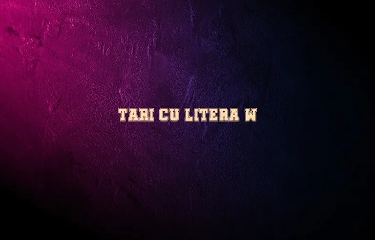 tari cu litera w