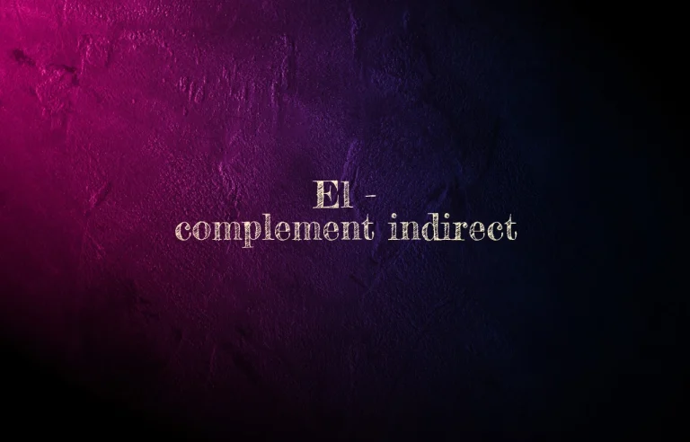 el complement indirect