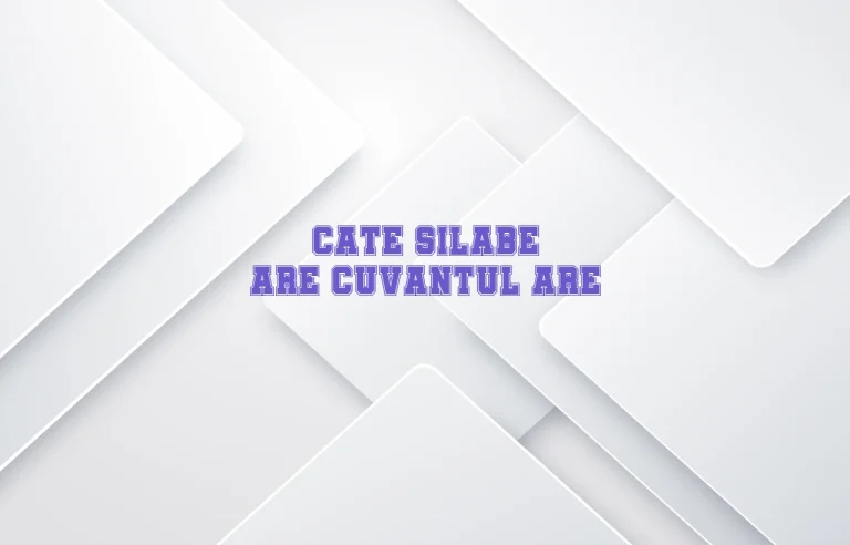 cate silabe are cuvantul are
