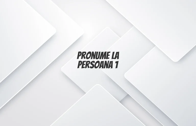 pronume la persoana 1