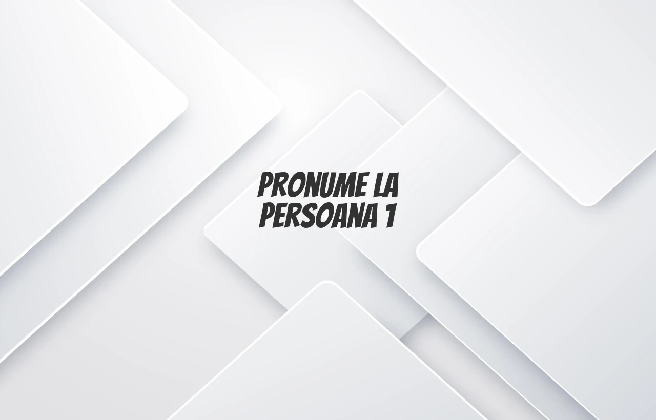 pronume la persoana 1