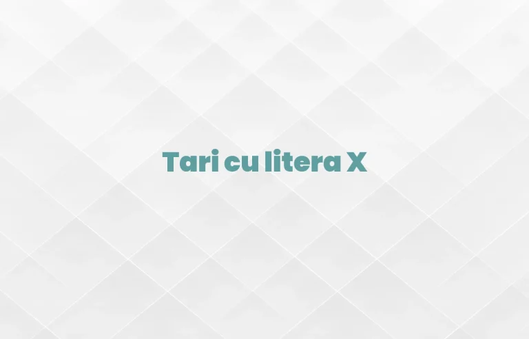 tari cu litera x
