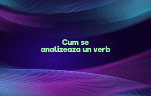 cum se analizeaza un verb