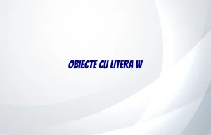 obiecte cu litera w
