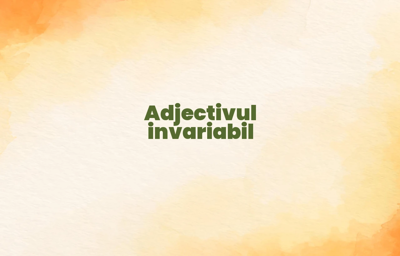 adjectiv invariabil