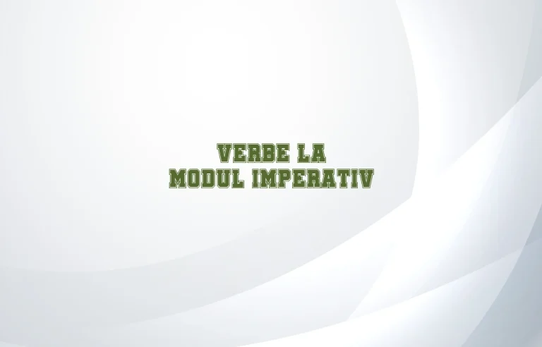 verbe la modul imperativ