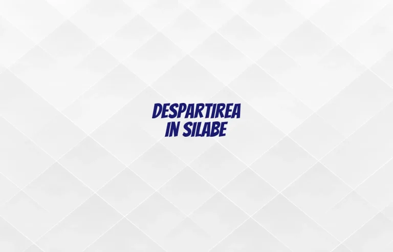 despartirea in silabe