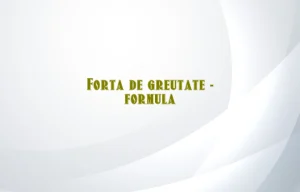 forta de greutate formula