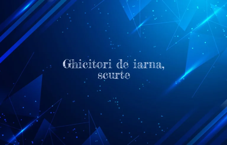 ghicitori de iarna scurte