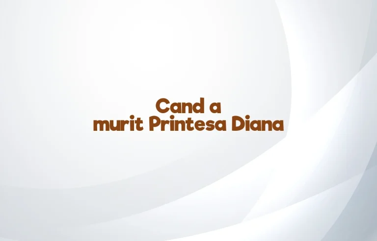 cand a murit printesa diana