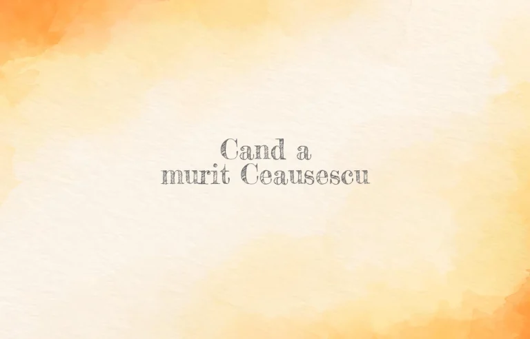 cand a murit ceausescu