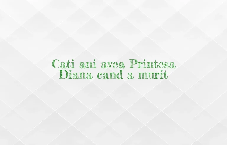 cati ani avea printesa diana cand a murit